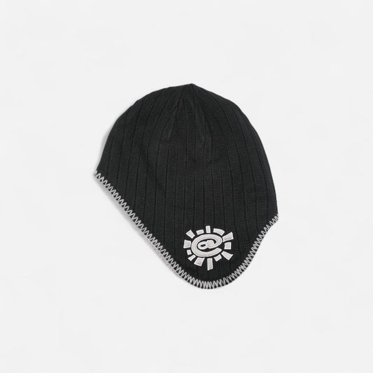 Always - Reversible Ear Flap Beanie - Black/Grey