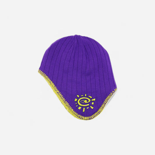 Always - Reversible Ear Flap Beanie - Purple/Green