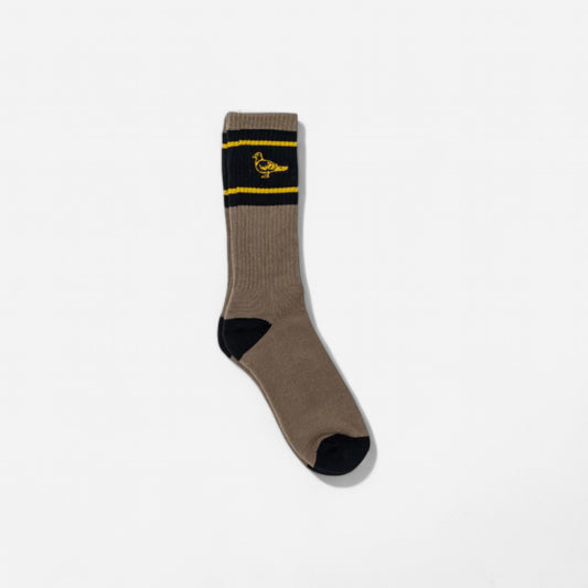 Anti-Hero - Pigeon Embroidered Socks - Bronze/Black/Gold