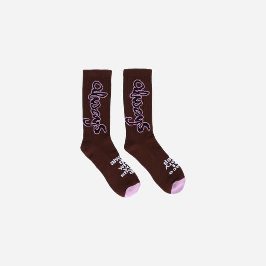 Always - Snapper Rock Socks - Brown/Pink