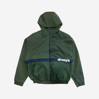 Always - Two Tone Canvas Bomber Jacket - Green
