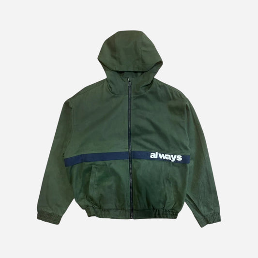 Always - Two Tone Canvas Bomber Jacket - Green