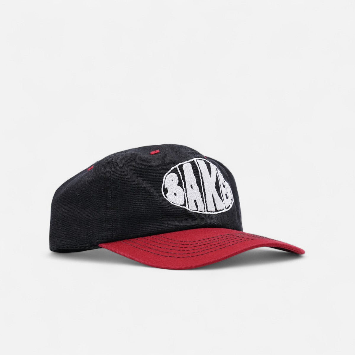 Baker - Sprayed Oval Snapback Cap - Black/Red