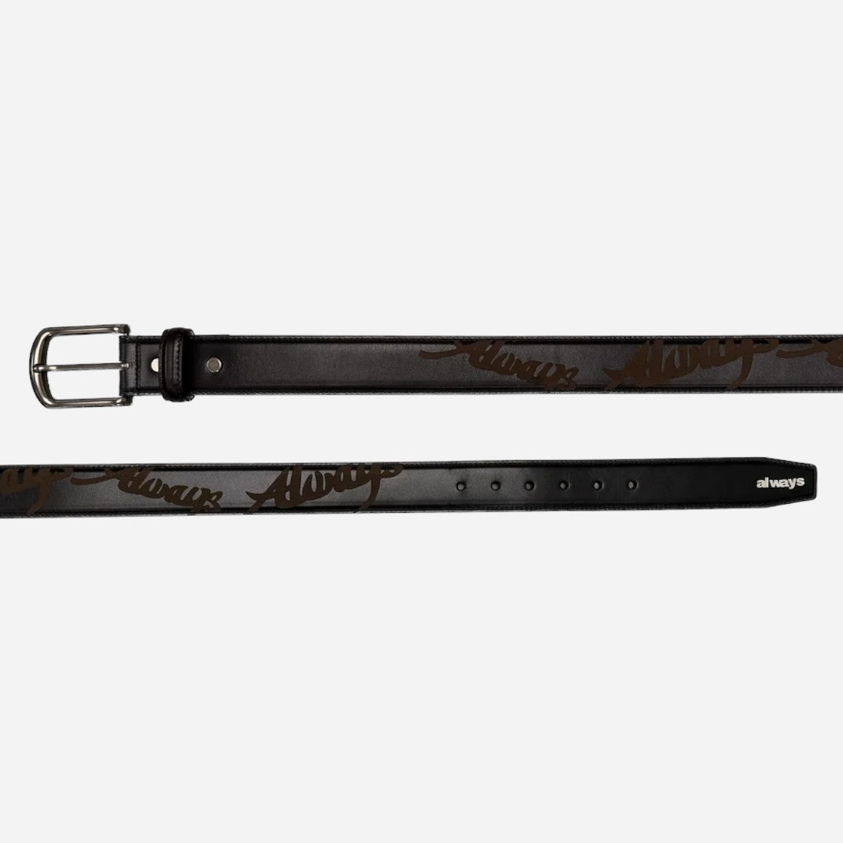 Always - Lazer Cowhide Belt - Black/Green