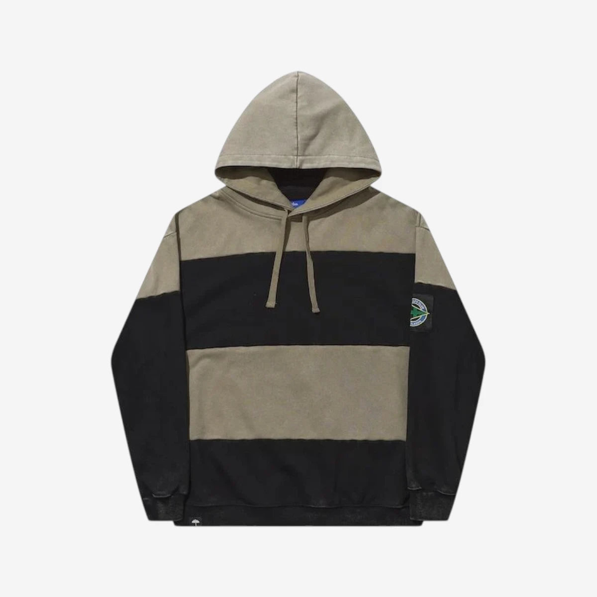 Hélas - Robby Hoodie - Washed Khaki Green/Black