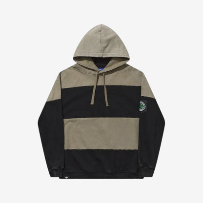 Hélas - Robby Hoodie - Washed Khaki Green/Black