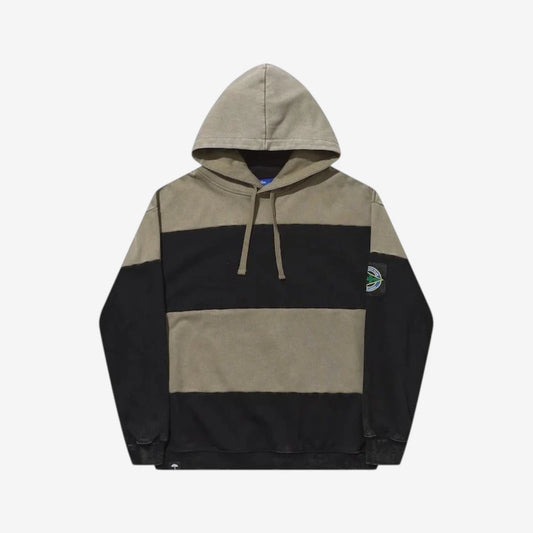Hélas - Robby Hoodie - Washed Khaki Green/Black