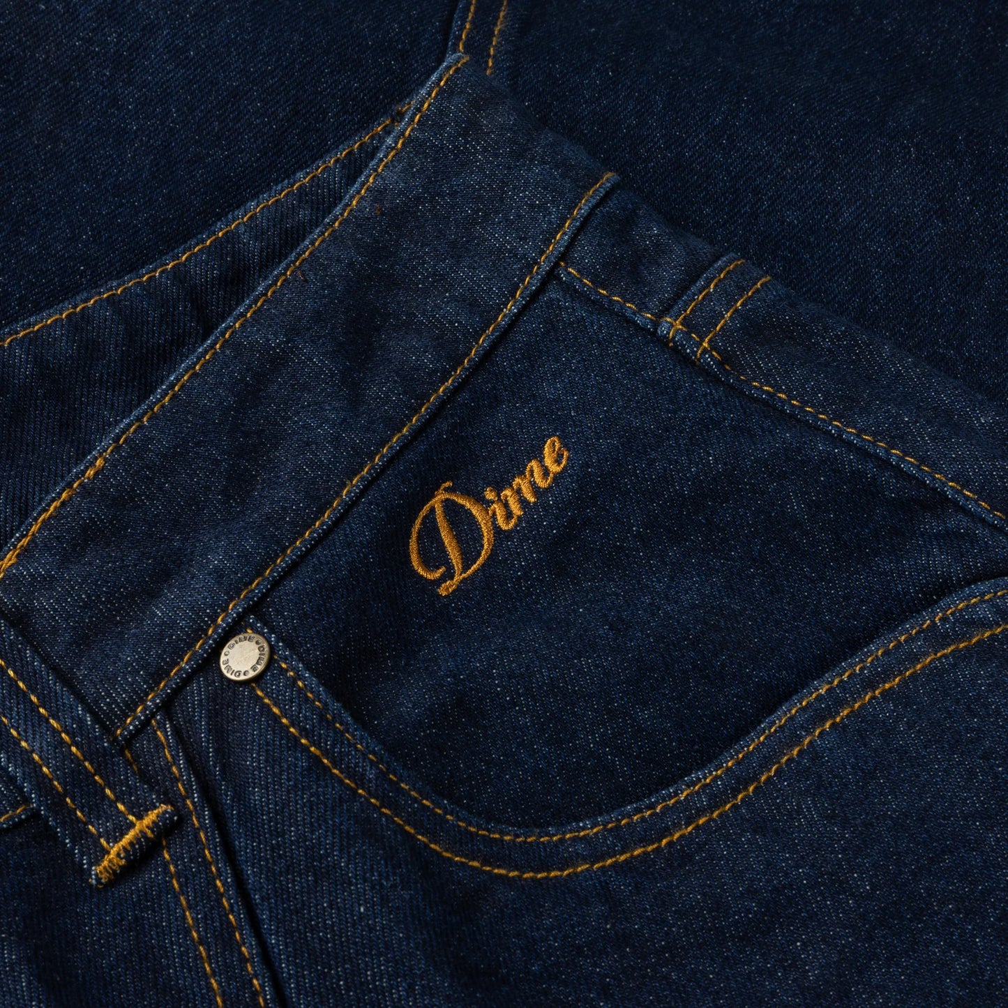 Dime - Classic Baggy Denim Pants - Indigo Paneled