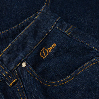 Dime - Classic Baggy Denim Pants - Indigo Paneled