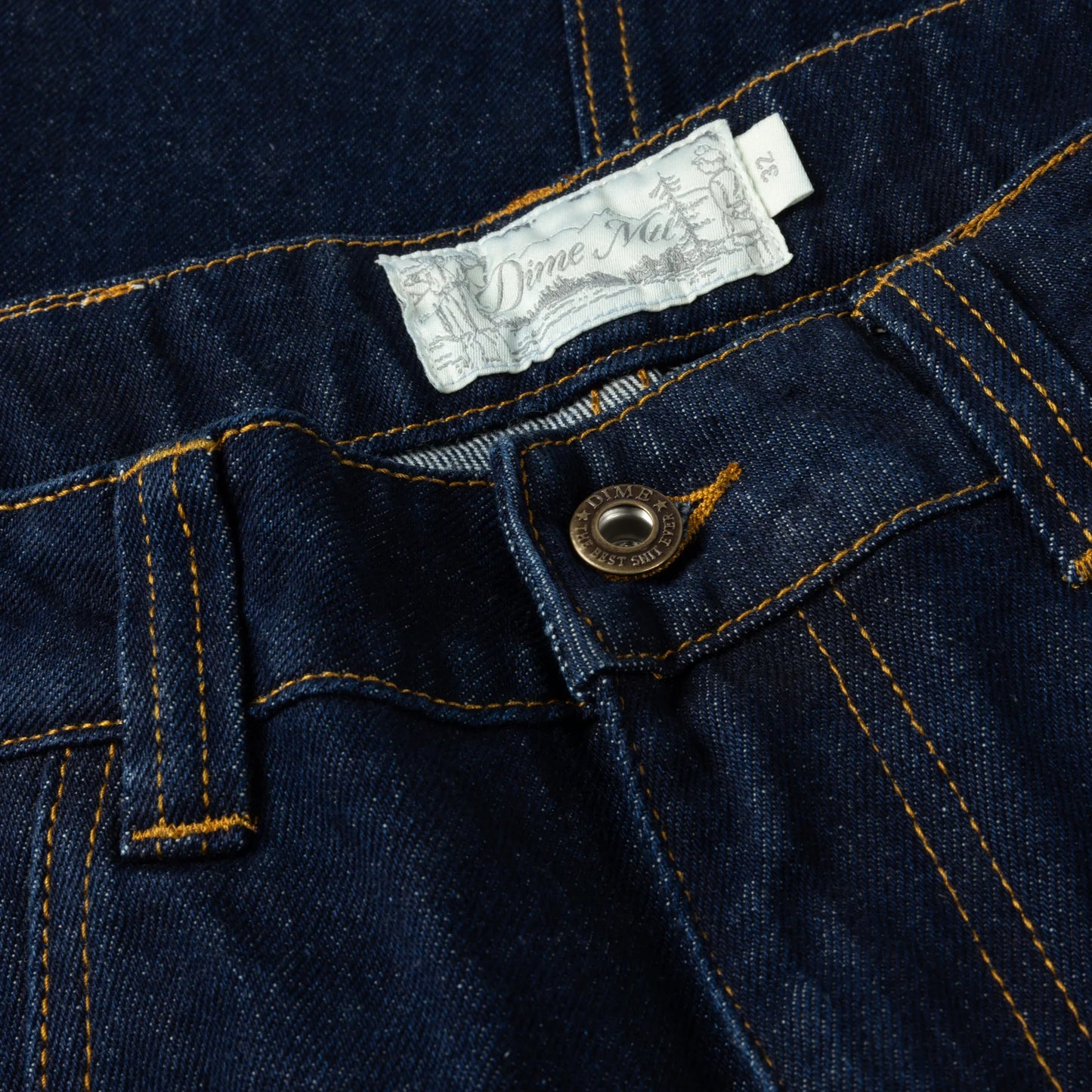 Dime - Classic Baggy Denim Pants - Indigo Paneled
