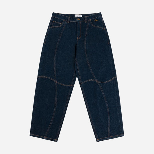 Dime - Classic Baggy Denim Pants - Indigo Paneled