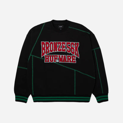 HUF x Bronze 56K - HufWare Crewneck - Black