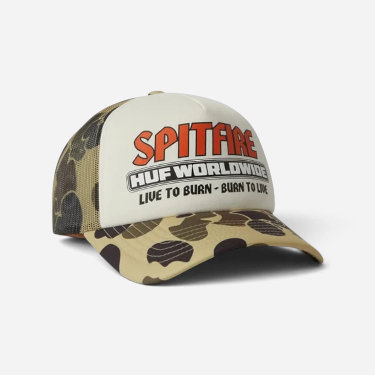 HUF x Spitfire - Burn Forever Trucker Cap - Camo