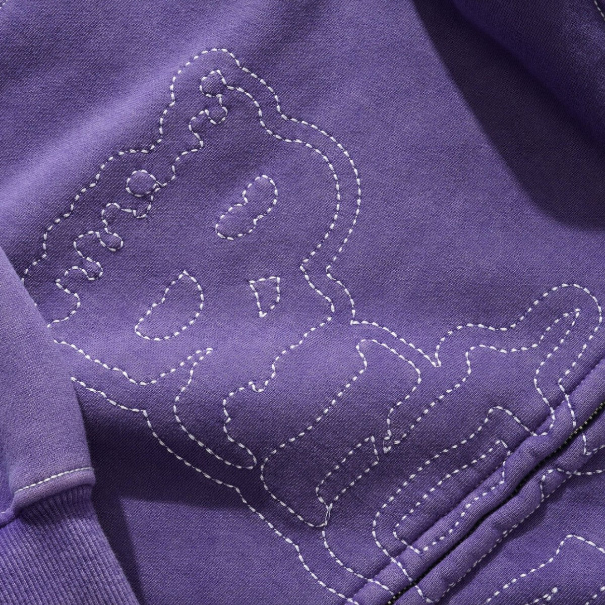 Butter Goods - Breakdown Zip-Thru Hoodie - Washed Purple