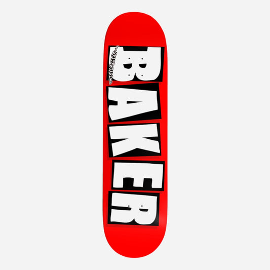 Baker - Brand Logo White Red Deck - 8.5"