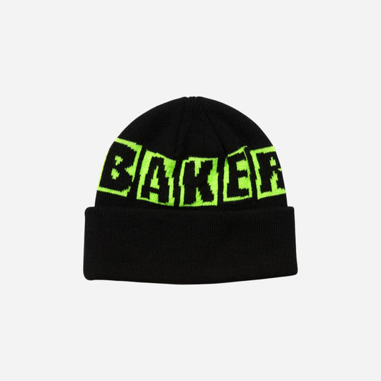 Baker - Brand Logo Beanie - Black/Green