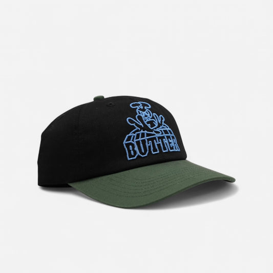 Butter Goods - Alien 6 Panel Cap - Black/Sage