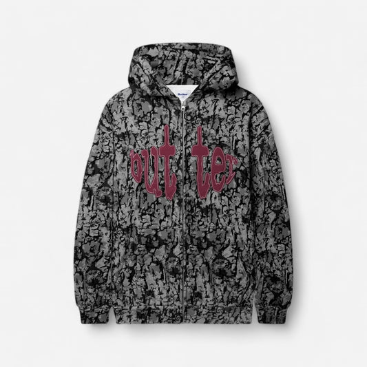 Butter Goods -  Frenzy Zip-Thru Hood - Grey Camo