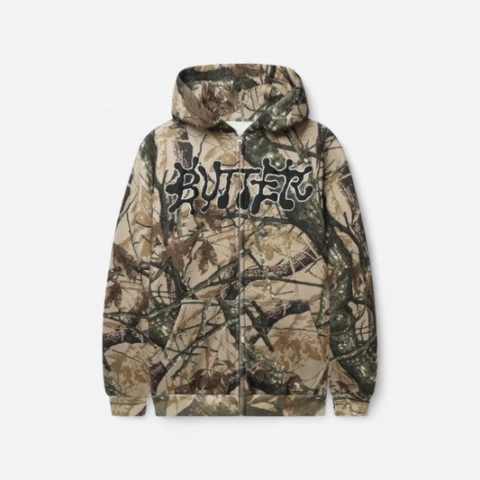 Butter Goods - Ink Zip Thru Hoodie - Camo