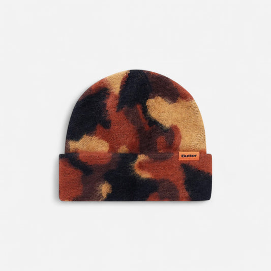 Butter Goods - Mohair Camo Cuff Beanie - Burnt Orange