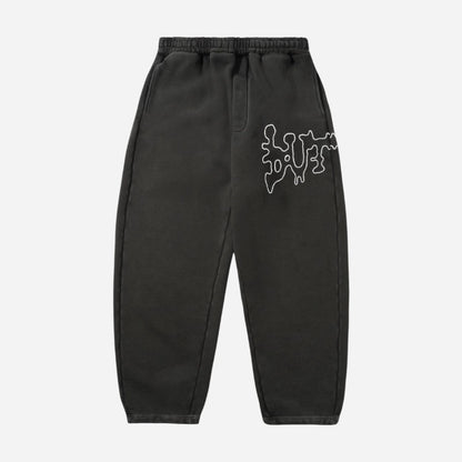 Butter Goods - Blotch Fleece Pants - Washed Black