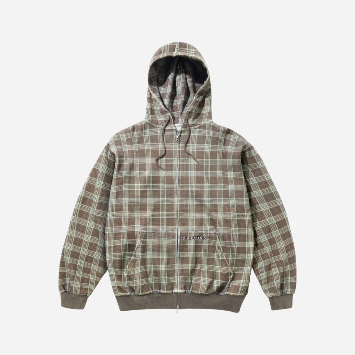 Butter Goods - Waffle Zip-Thru Hood - Plaid