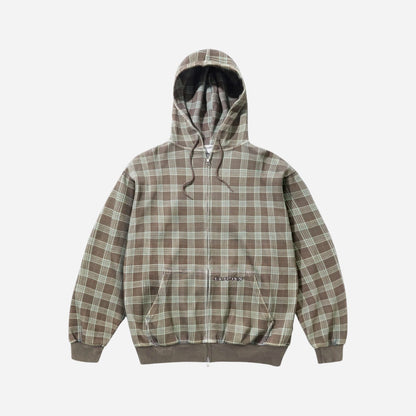 Butter Goods - Waffle Zip-Thru Hood - Plaid