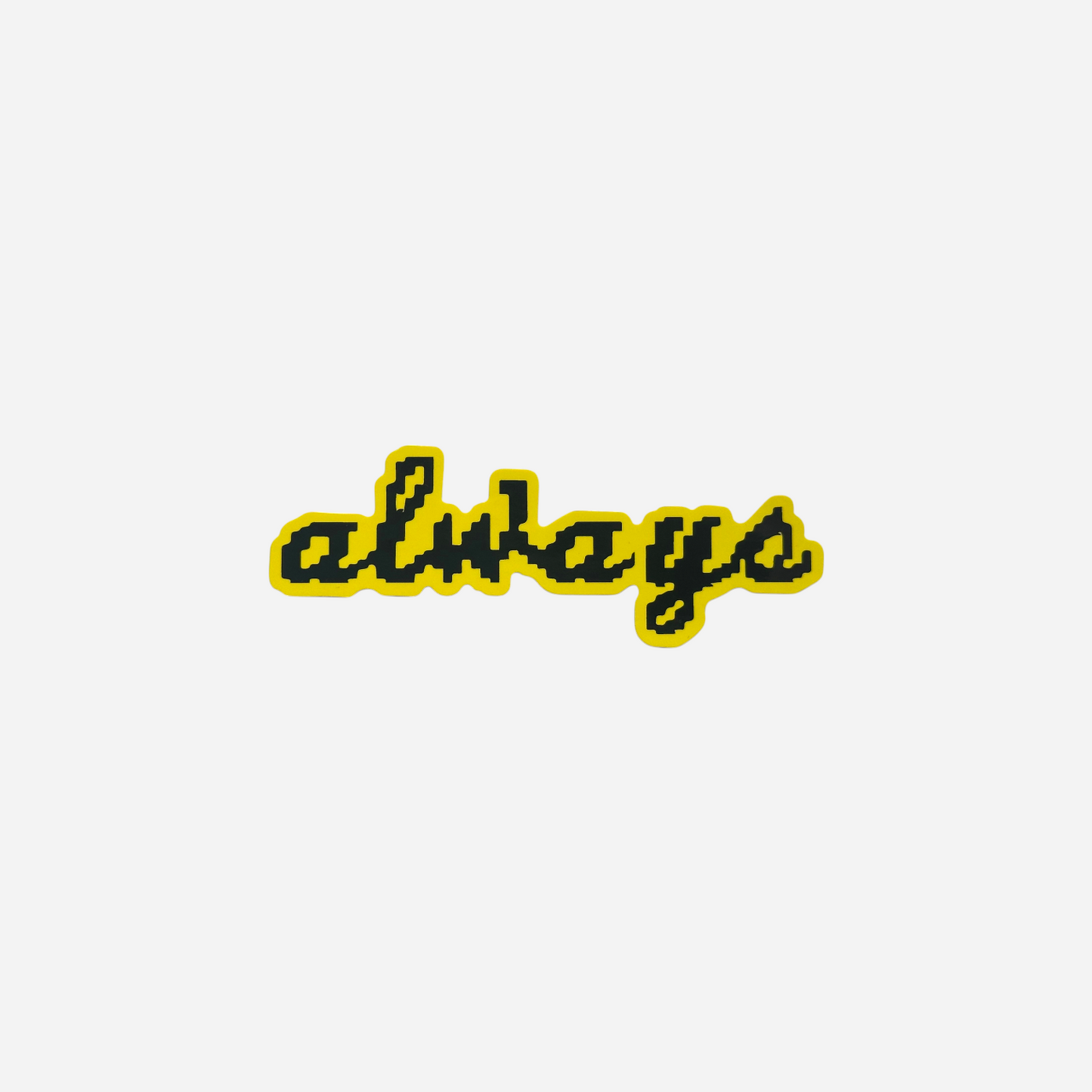 Always - Pixel Logo Sticker - Black/Yellow