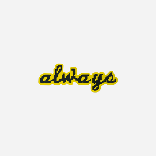 Always - Pixel Logo Sticker - Black/Yellow