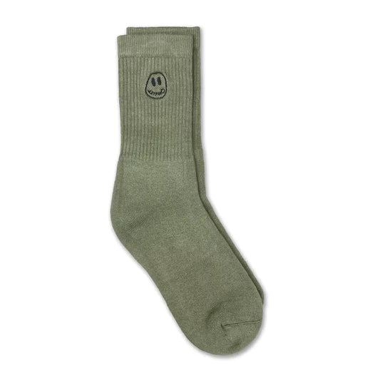 Civilist - Mono Smiler Socks - olive