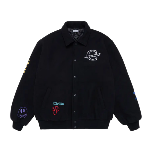 Civilist - Wool Bomber Jacket - Black