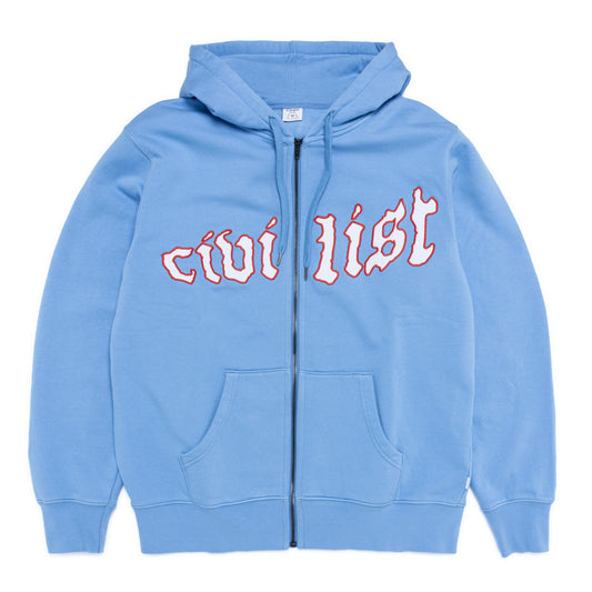 Civilist - Exotique Zip Hoodie - Medium Blue