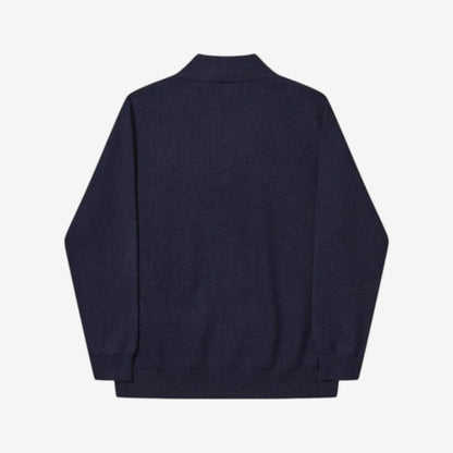 Hélas - Classic Quarter Zip Knit - Navy