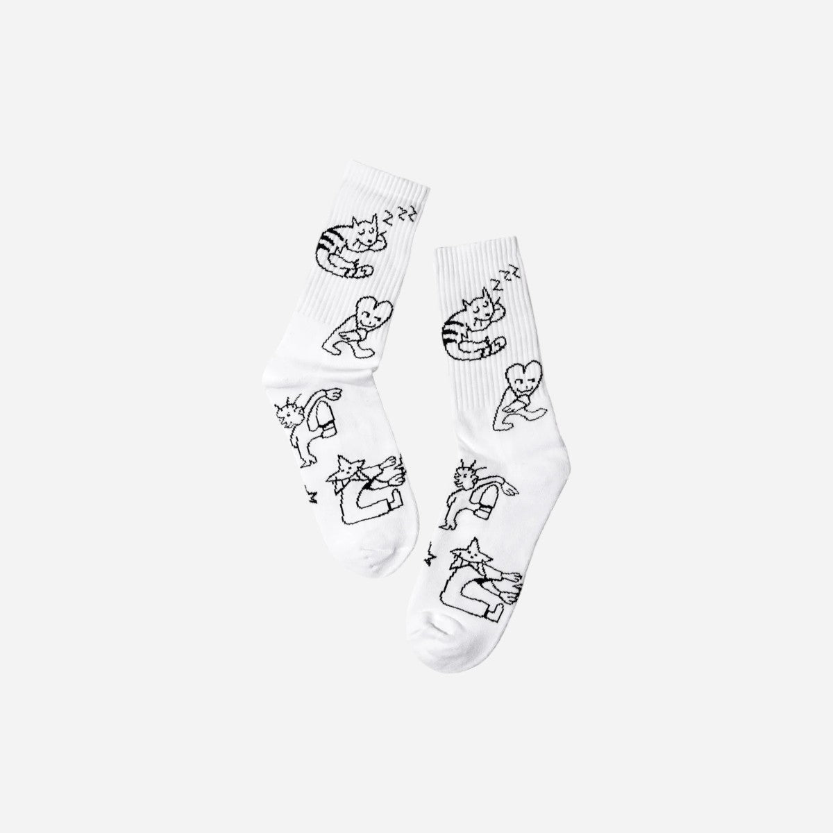 Skateboard Café - Buddy Socks - White