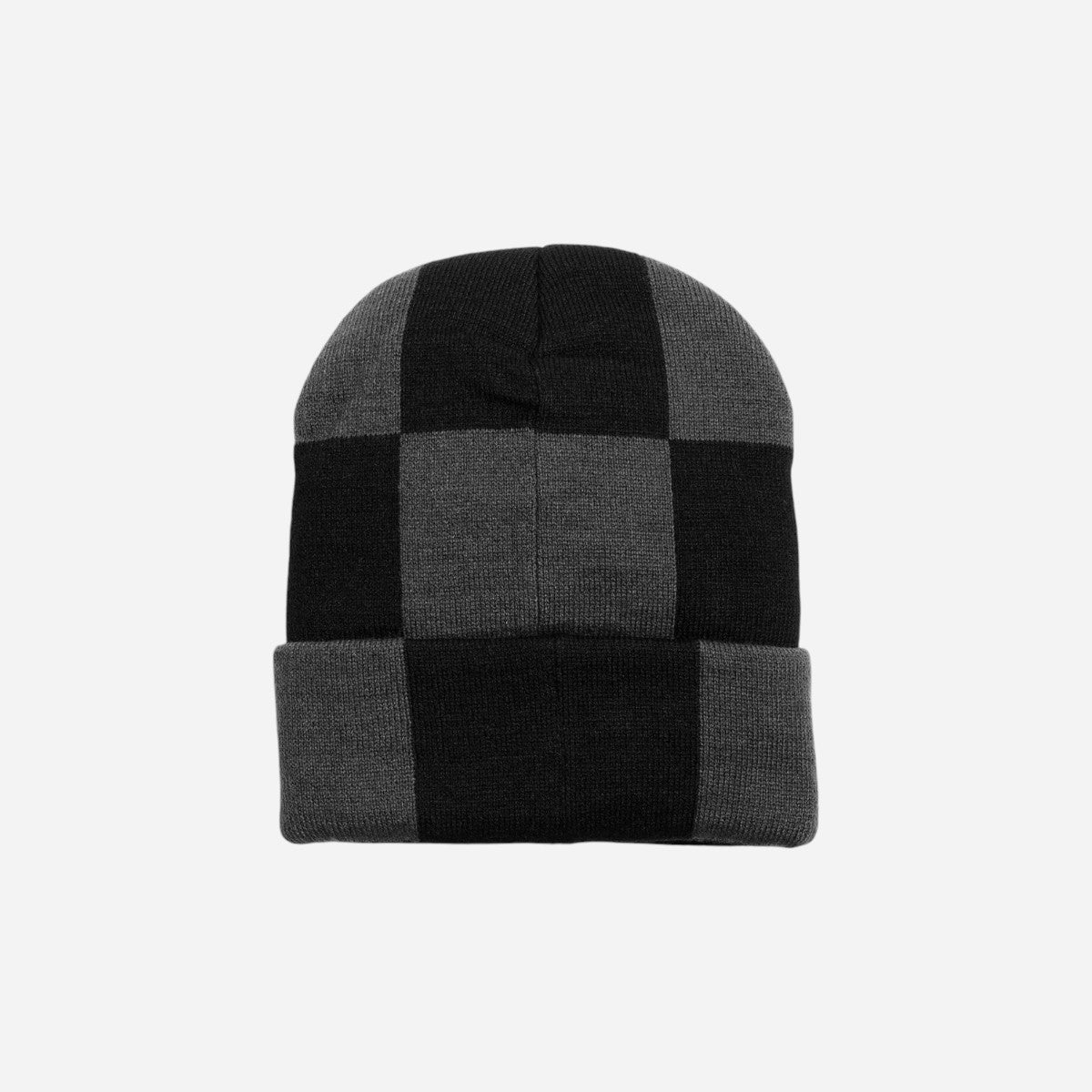 Skateboard Café - Check Fold Beanie - Charcoal/Black/Gold