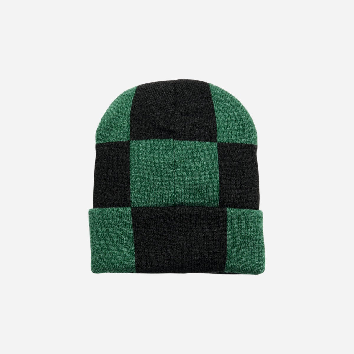 Skateboard Café - Check Fold Beanie - Forest Green/Black/Gold