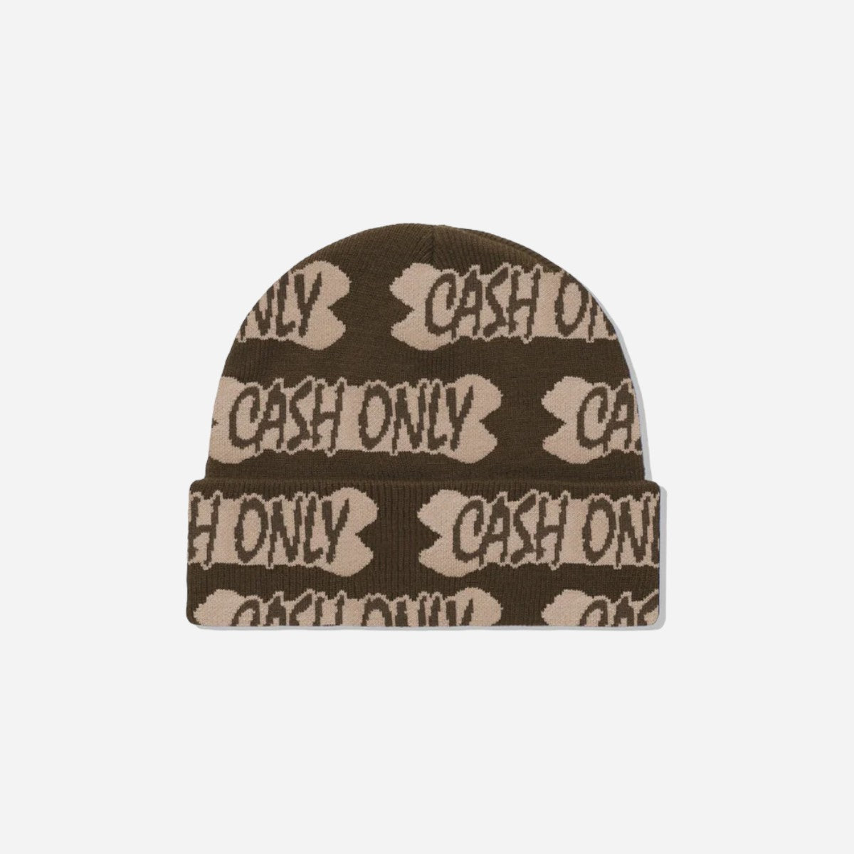 Cash Only - Bone Beanie - Brown