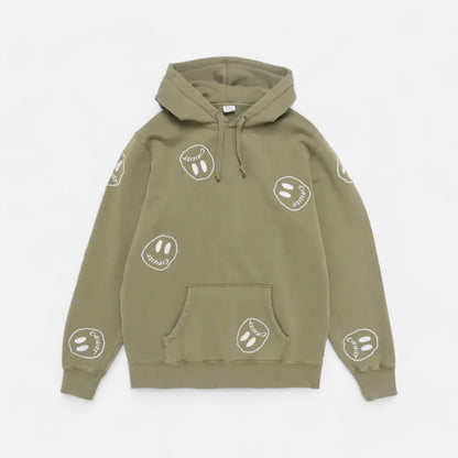 Civilist - Allover Smiler Hoodie - Olive