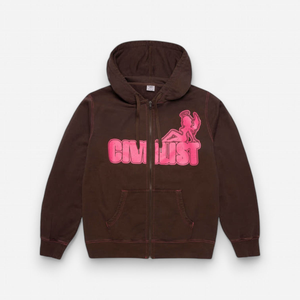 Civilist - Angel Heavy Zip Hood - Brown