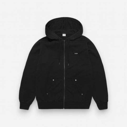 Civilist Studded Heavy Zip Hood - Black