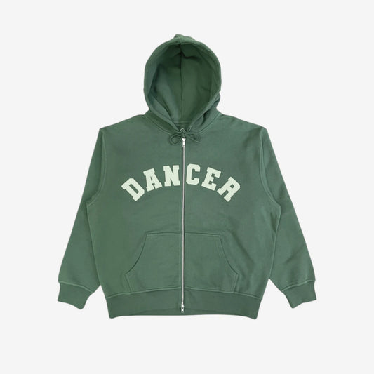 Dancer - Varsity Zip Hoodie - Green