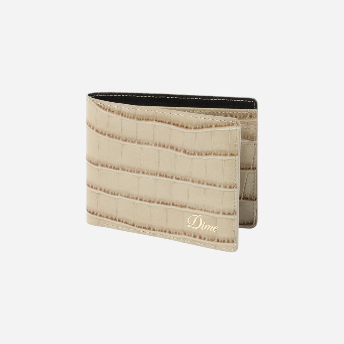 Dime - Croc Bifold Wallet - Tan