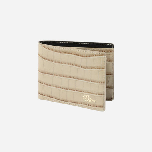 Dime - Croc Bifold Wallet - Tan
