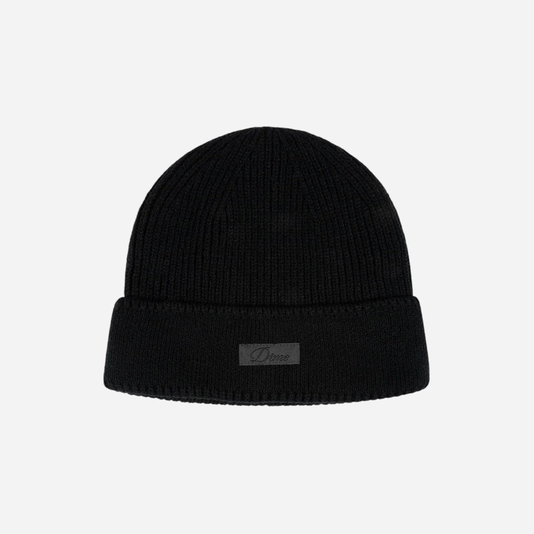 Dime - Cursive Rib Beanie - Black