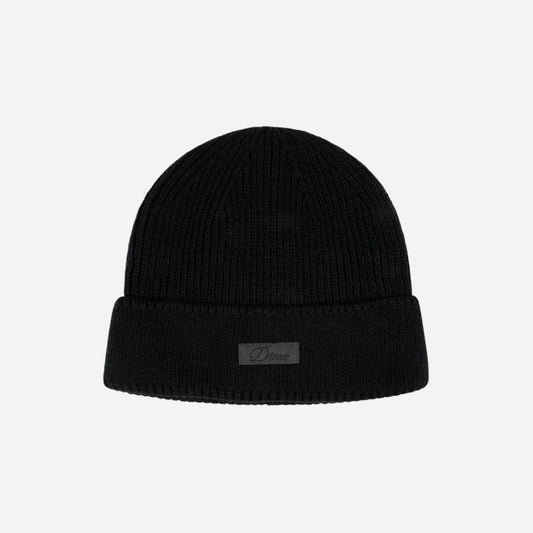Dime - Cursive Rib Beanie - Black