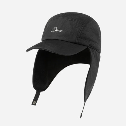 Dime - Cursive Earflap Cap - Black