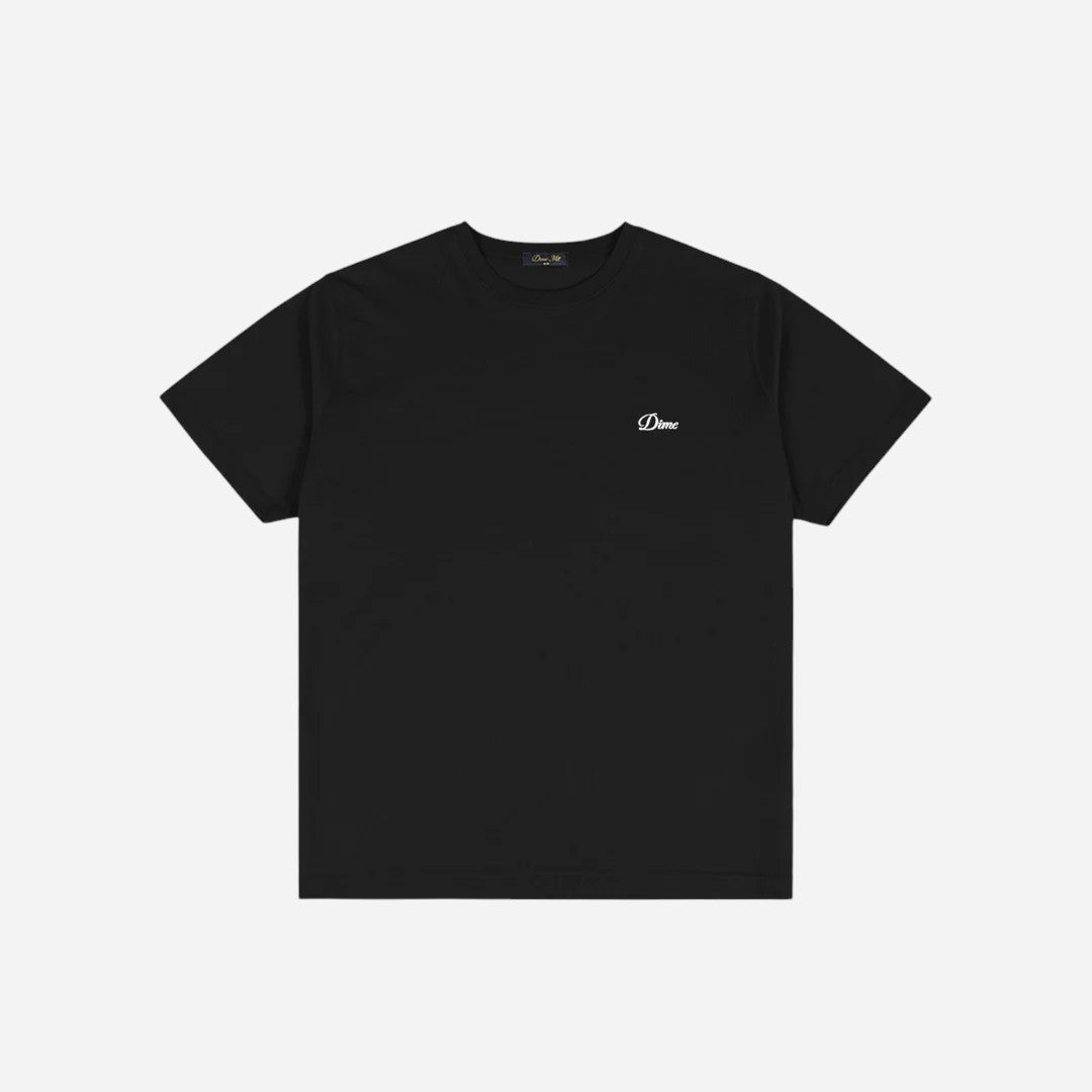 Dime - Cursive Small Logo Tee - Black