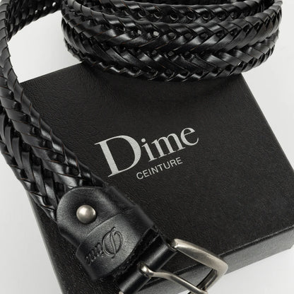 Dime - Braided Leather Belt - Black