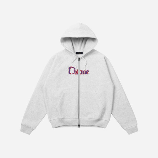 Dime - Classic Veins Zip Hoodie - Ash
