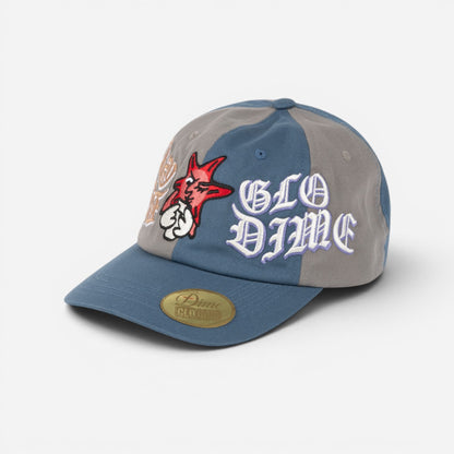 Dime x Glo Gang - Glo Dime Low Pro Cap - Grey/Storm Blue